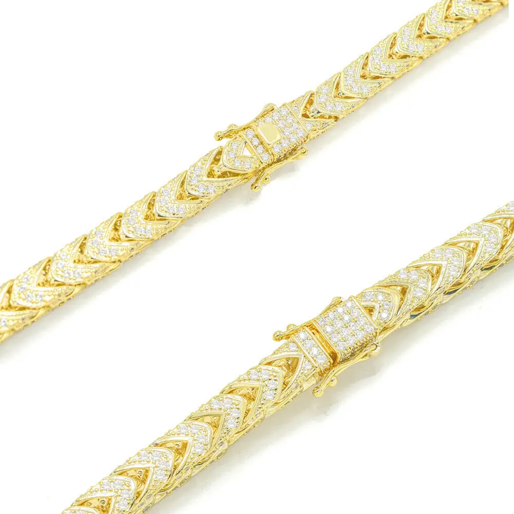 Popular 16 Inches Hip Hop Iced out Micro Pave CZ Franco Necklace