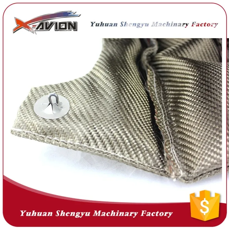 Best Price Superior Quality T4 Titanium Lava Cover Turbo Shield Turbocharger Blanket with Clasp Springs