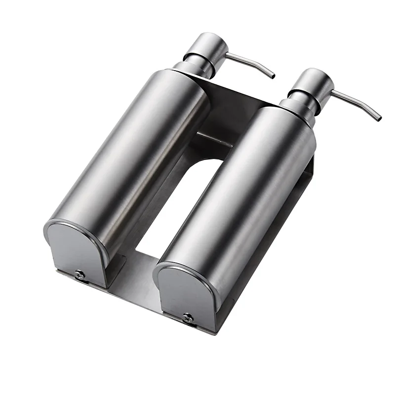 Bathroom Kitchen Stainless Steel Wall Mounted Hand Liquid Manual Soap Dispenser