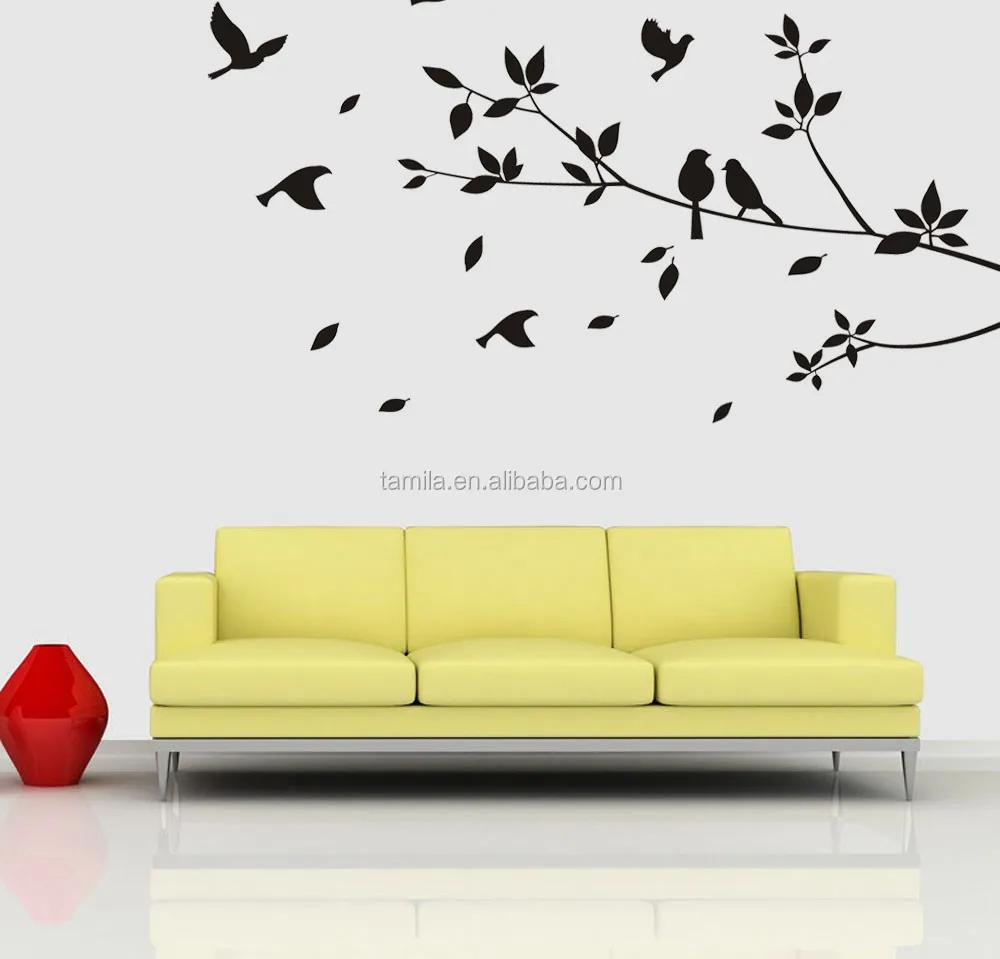 vinyl home wall sticker/wall decal flying birds wallpaper