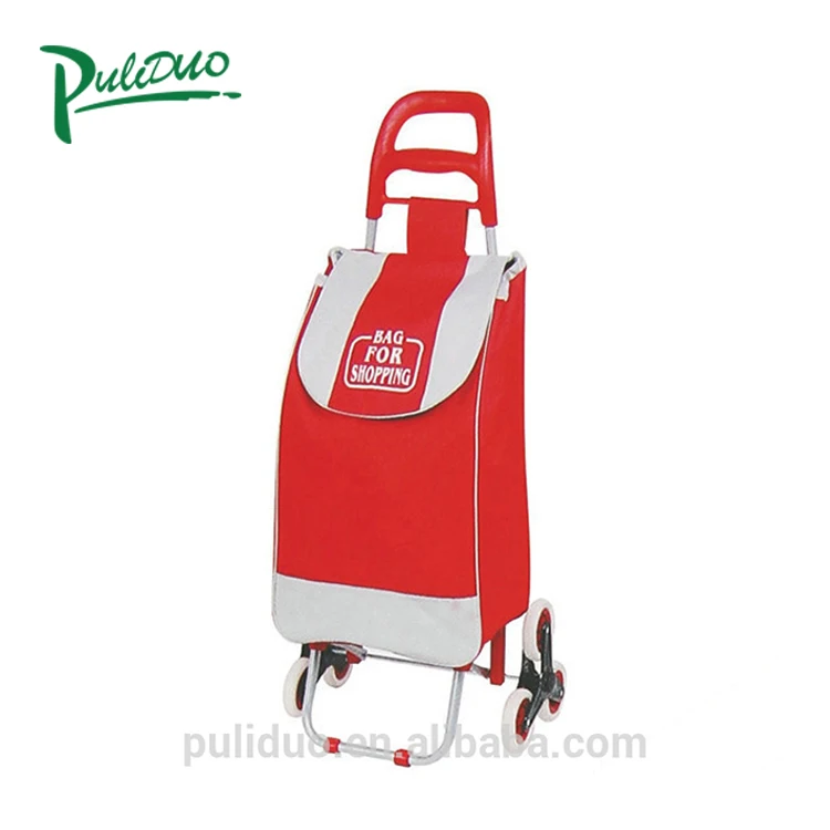 Foldable grocery cart Widely Used Shopping Trolley Vegetable Shopping Cart Bag With Wheels