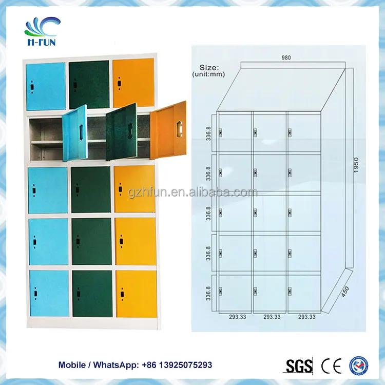 Knock Down Design Cold-roll Steel Locker Water Park Locker Keyless Smart RFID Locker