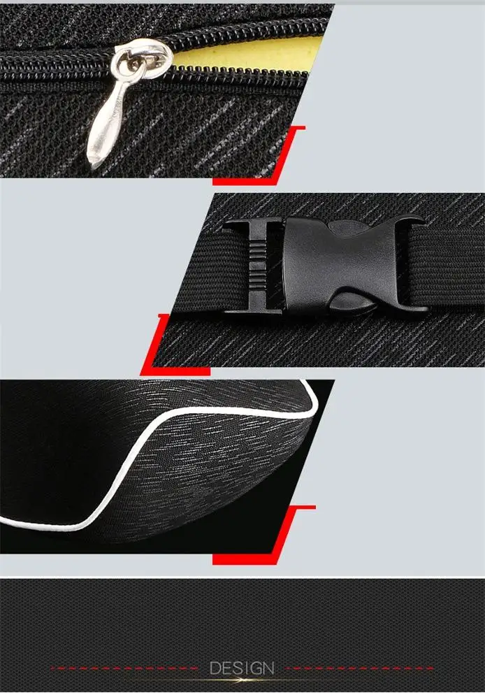 Car Headrest Neck Support Pillow Adjustable Strap Memory Foam Car Seat Pillow