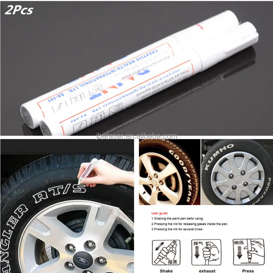 
rubber Tire Tread Waterproof Permanent oil paint marker, white Paint Pen 