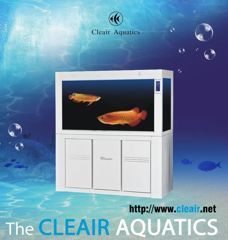 Cleair Aquatics high-quality glass fish tank aquarium with LED lighting