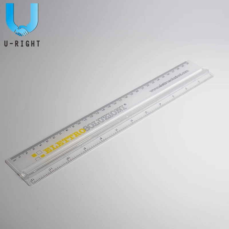hot selling stationary Factory direct accurate transparent 30 cm plastic magnifying ruler