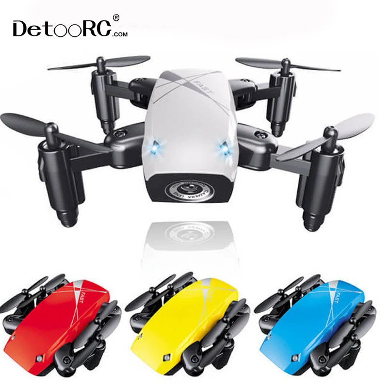 Detoo foldable pocket camera nano quadcopter with phone controlled flying drone