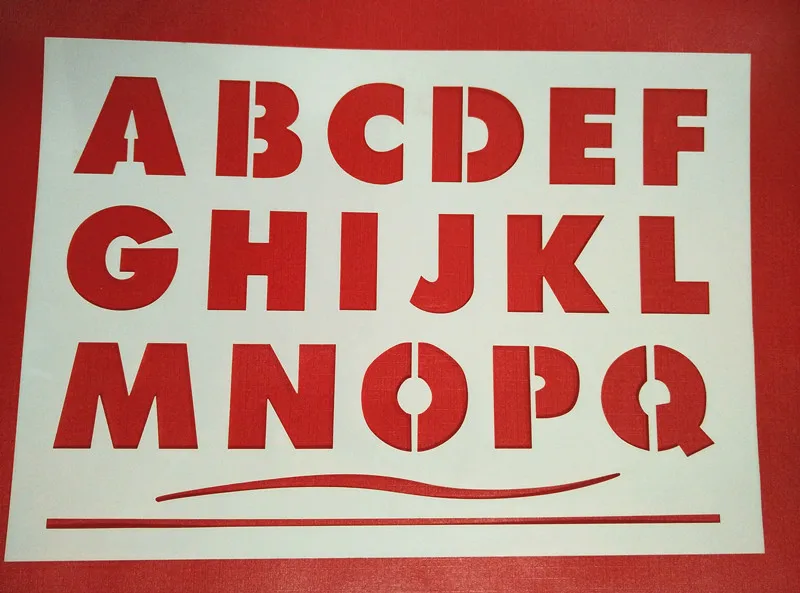 Letter Stencils for Painting on Wood,Reusable Plastic Art Craft Stencils with Numbers