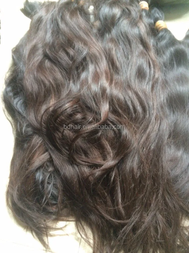Natural wave unprocessed raw bulk human hair,natural dark brown raw virgin hair