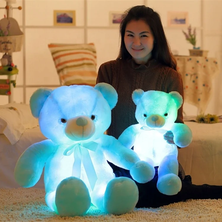 Factory Direct Sale Led Teddy Bear 50cm Plush Toy 30cm 75cm LED Light Up Teddy Bear
