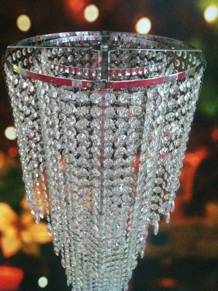 Crystal hanging centerpiece/ wedding floor chandeliers/ flower stands chandeliers for wedding stage walkway