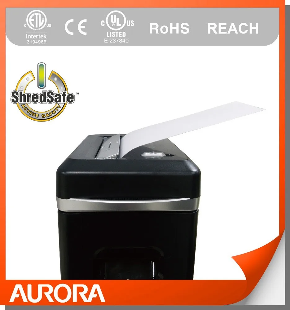 Пластиковый измельчитель бумаги Aurora AS890MQ, 8 листов (A4) Micro cut 3x9 мм, легкий измельчитель для дома и офиса