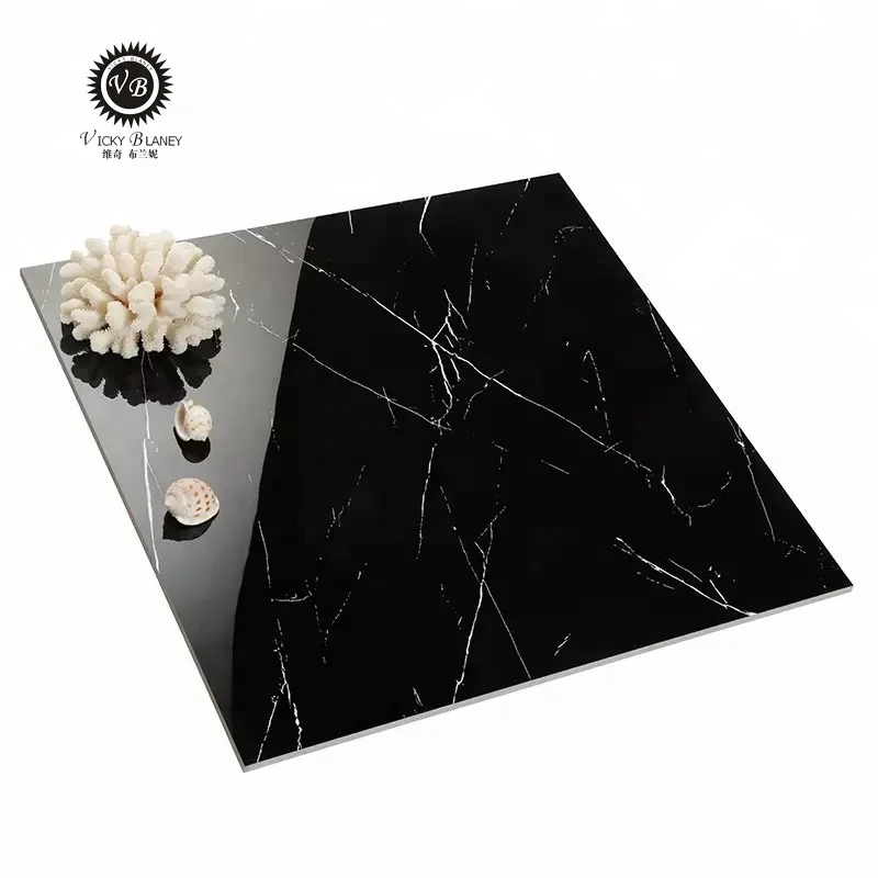 Black color hot sales design polished floor tile Orient ceramic floor tile