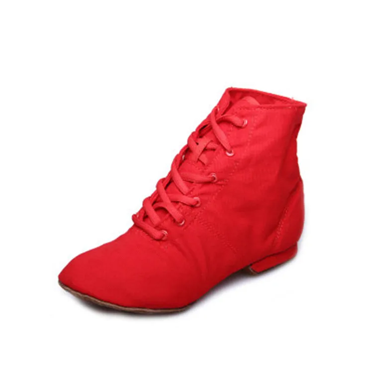 Iej01оптовая продажа, танцевальные кожаные джазовые туфли, холщовые красные джазовые туфли