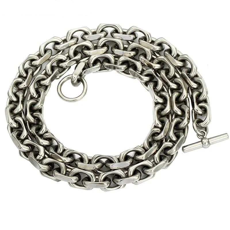 18k Real Gold Plated Mens Necklace Chain Jewelry Wholesale 9mm Stainless Steel Heavy Cable Link Chain