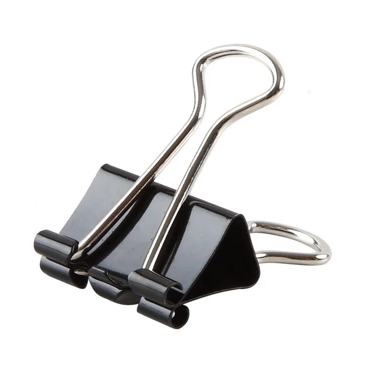 
No Magnetic and Paper Clip Type 50mm metal black Binder Clips  (60458919954)