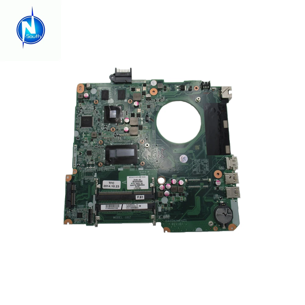 Laptop motherboard for HP pavilion 15-n i5 4200u DA0U82MB6D0 751494-001