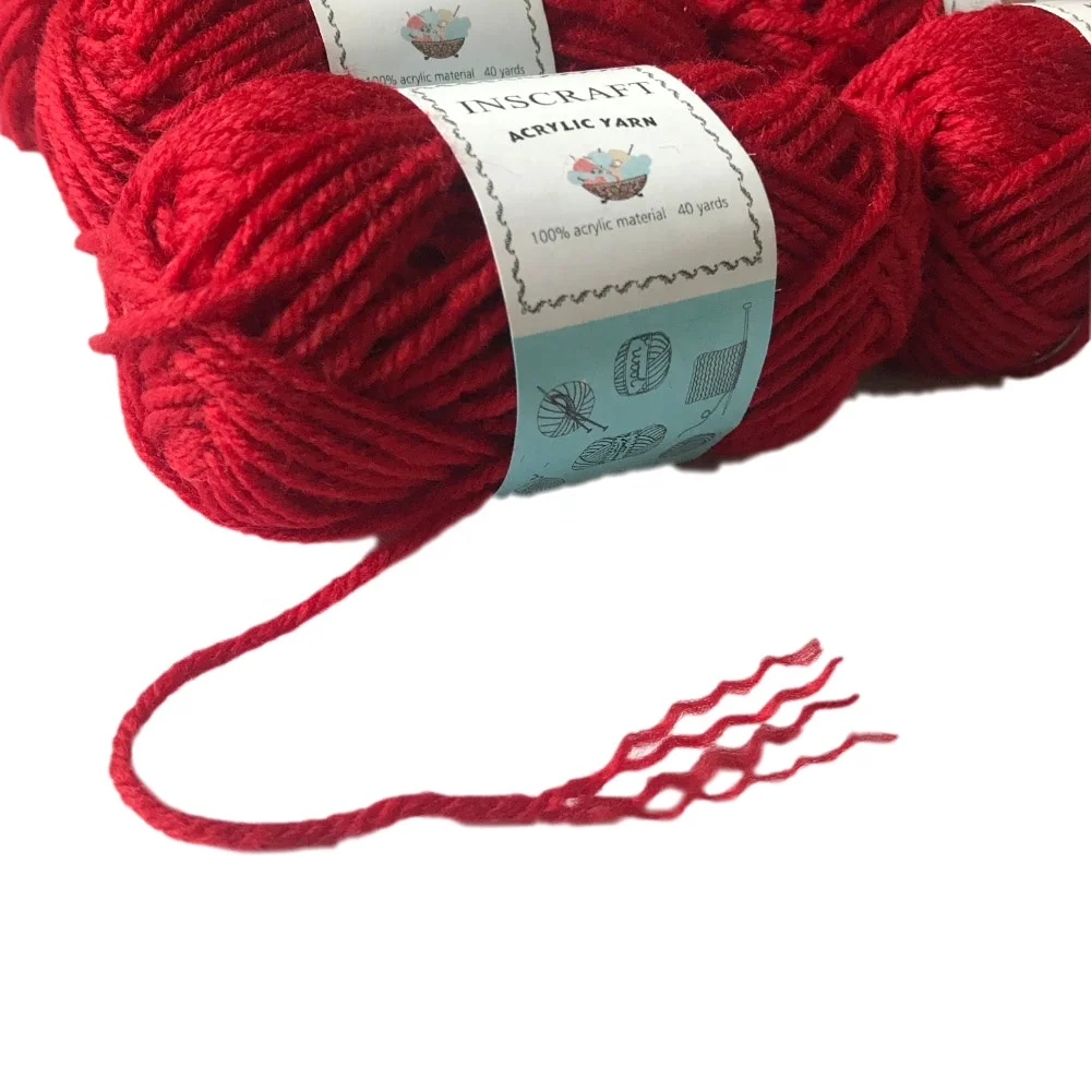 
OEM free sample 4ply hand knitting yarn 100% acrylic line 