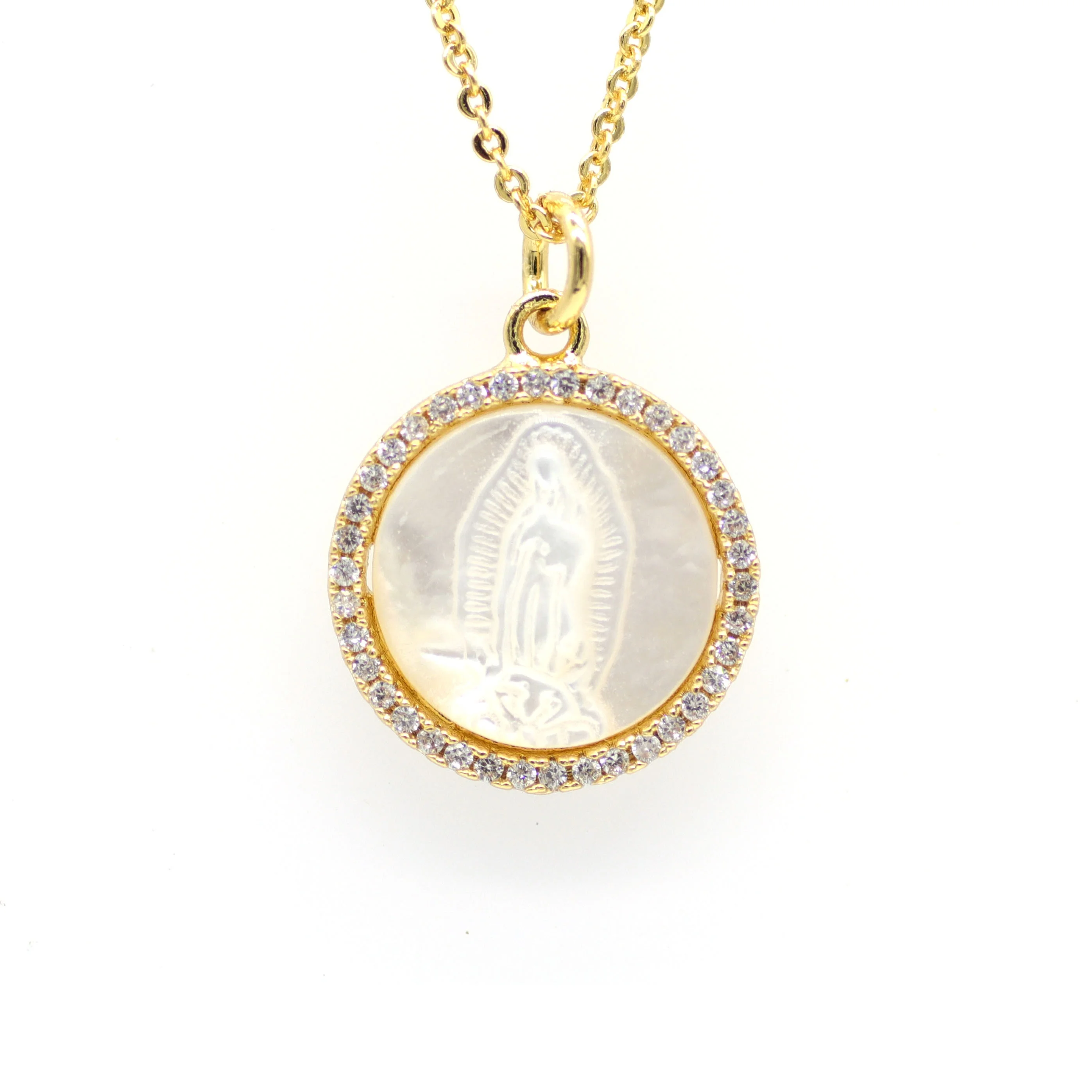 Jewelry necklace religious Guadalupe Virgin God pendant necklace