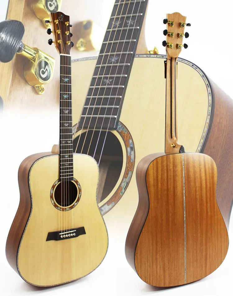 
41 inch all solid wood acoustic guitar 
