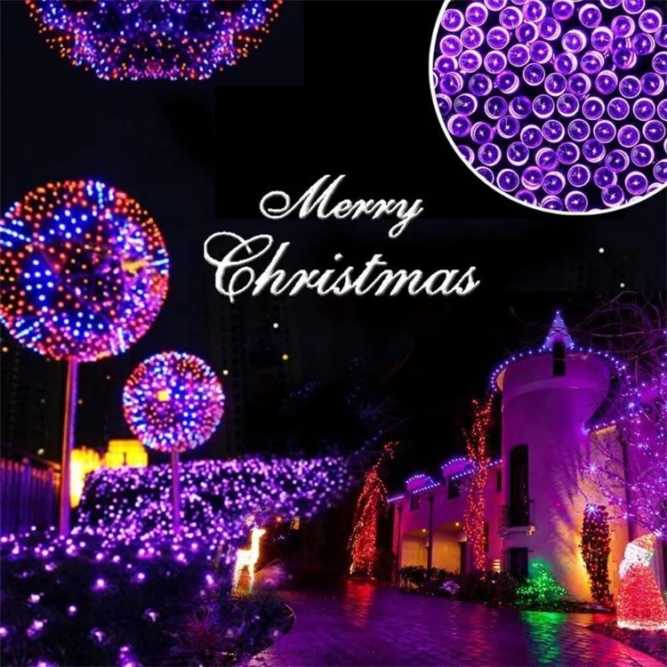 Super Bright Solar Powered Solar LED String Lights Mini Purple Lamp For Celebrations new year