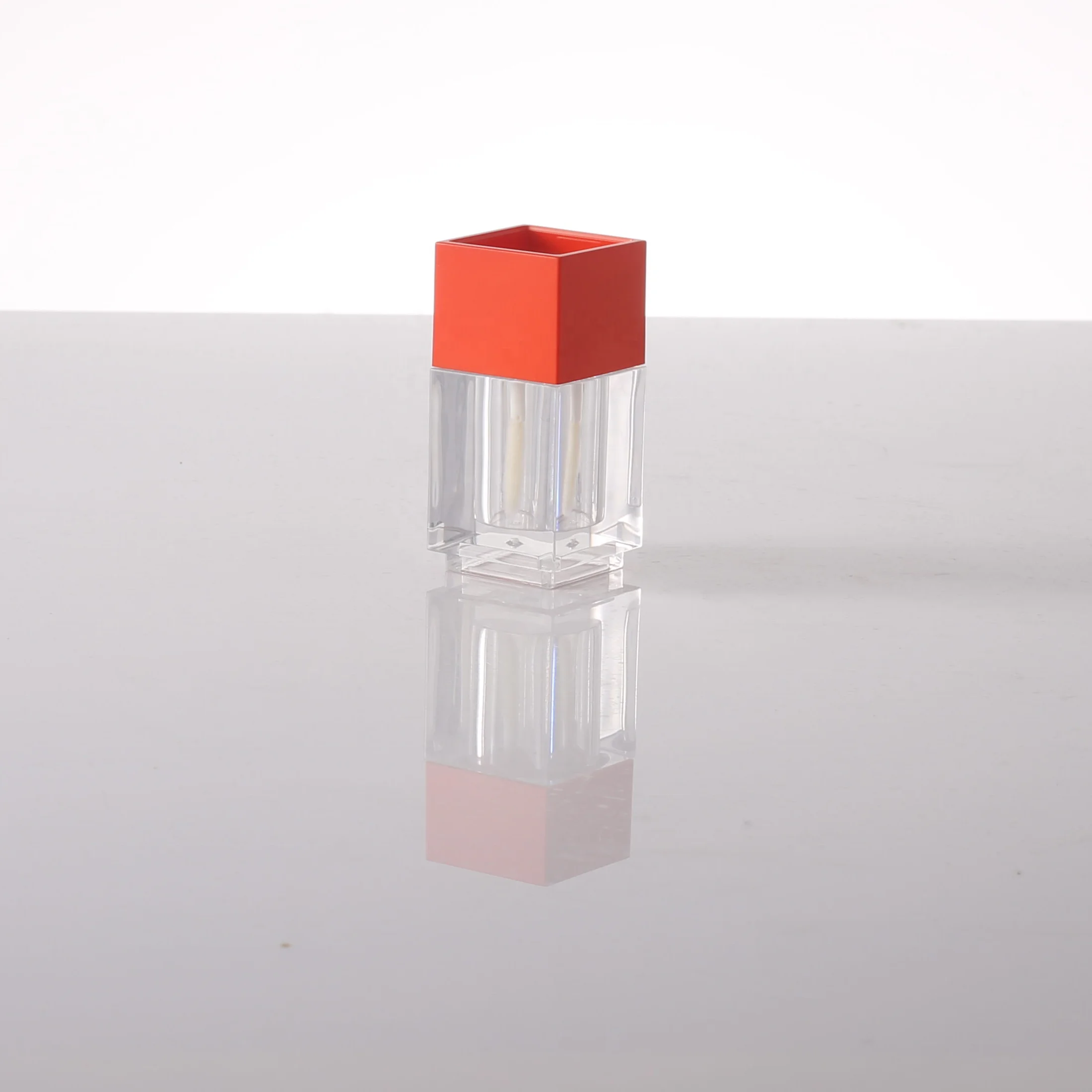 
hot sellers mini 4ml lip gloss glue square packaging tube lip stick bottle custom design 