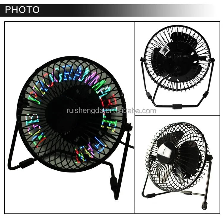 
Desktop Programmable LED Message Fan USB LED Fan with Text Display Advertising For PC Laptop Gadget Gift 