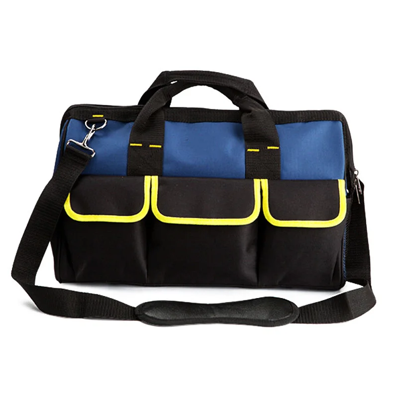 
Foldable Portable Waterproof work yellow and black Single Shoulde Tool Bags 