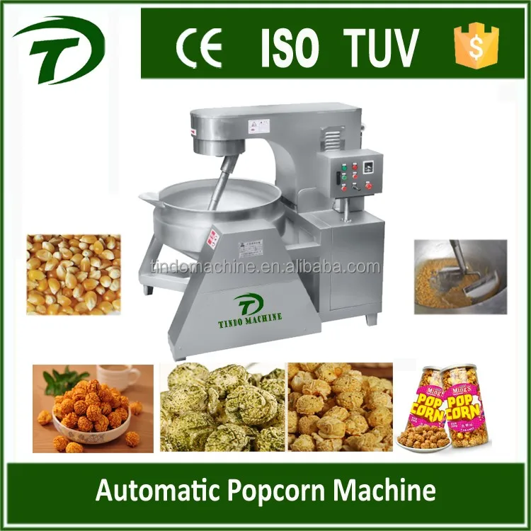 factory use commercial popcorn gas machine | stainless steel factory popcorn producer