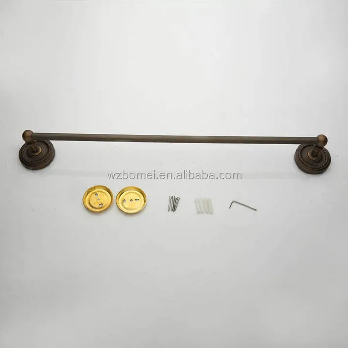 
American style brass antique bathroom accessories set single towel bar 