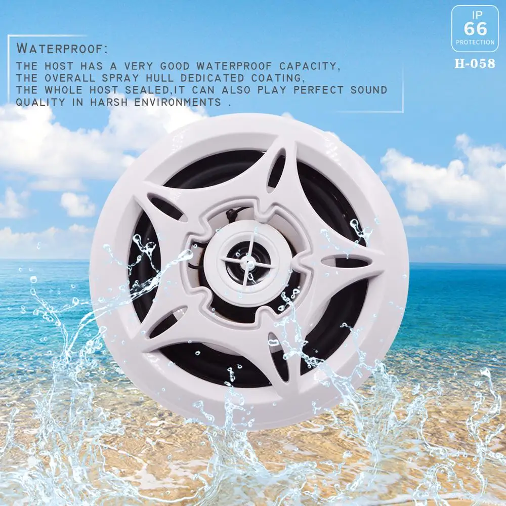 6.5 inch boat speakers 2-Way Full Range Stereo Sound H-053
