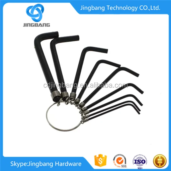 
different size of hex allen key wrench set with carbon steel 