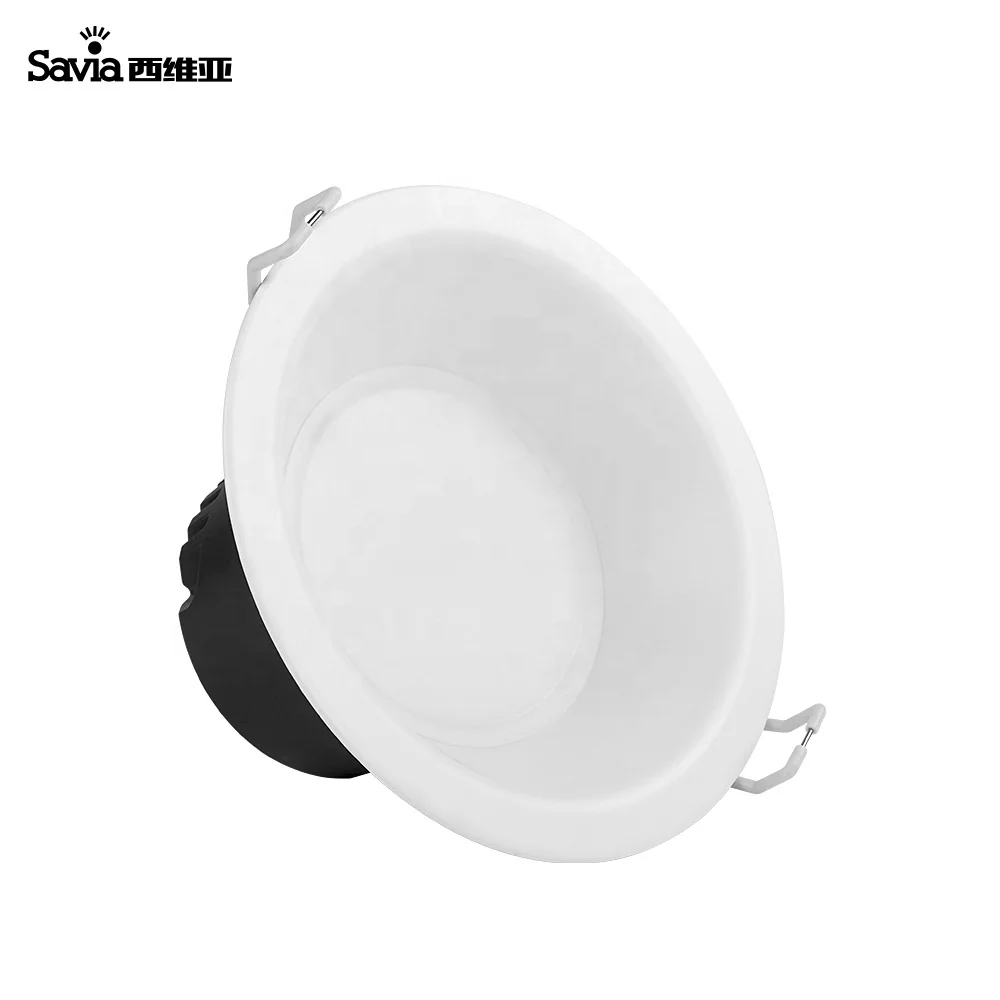 Savia LED SMD 20W aluminum plastic  round 8 inch recessed downlight commercial ceiling embedded light ceiling lamp