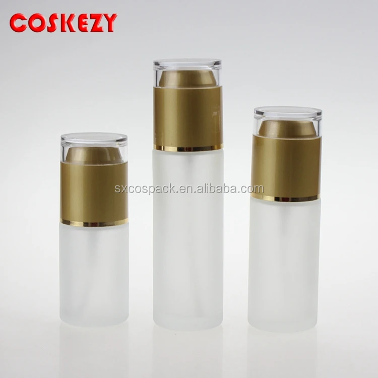 China factory frosted glass skin care packaging, 40ml glass spray pump bottles