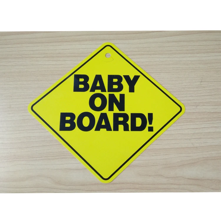 Baby On Board Sign With Suction cup