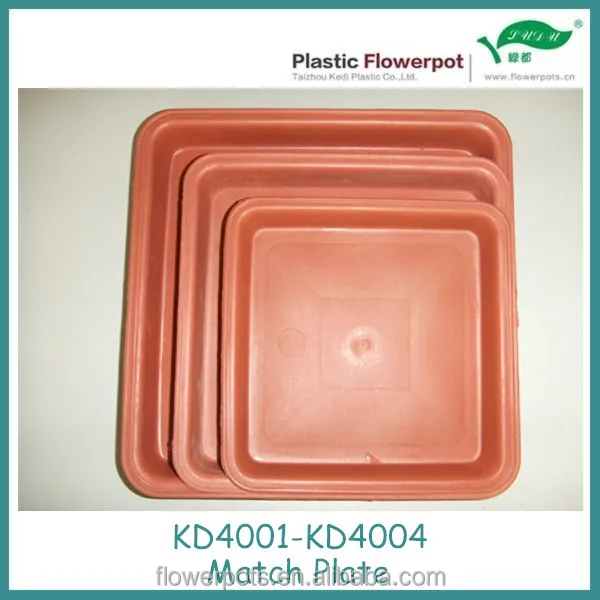 KD4001-4003 квадратный пластиковый цветочный горшок-плошка тарелки подставки под горшки