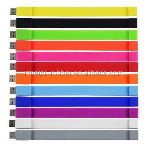 cheap custom medical silicone usb flash drive waterproof slap bracelet