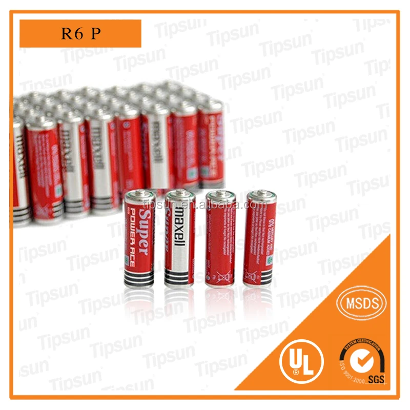 High Quality 1.5V R6P Size AA Mercury Free Zinc Carbon Battery