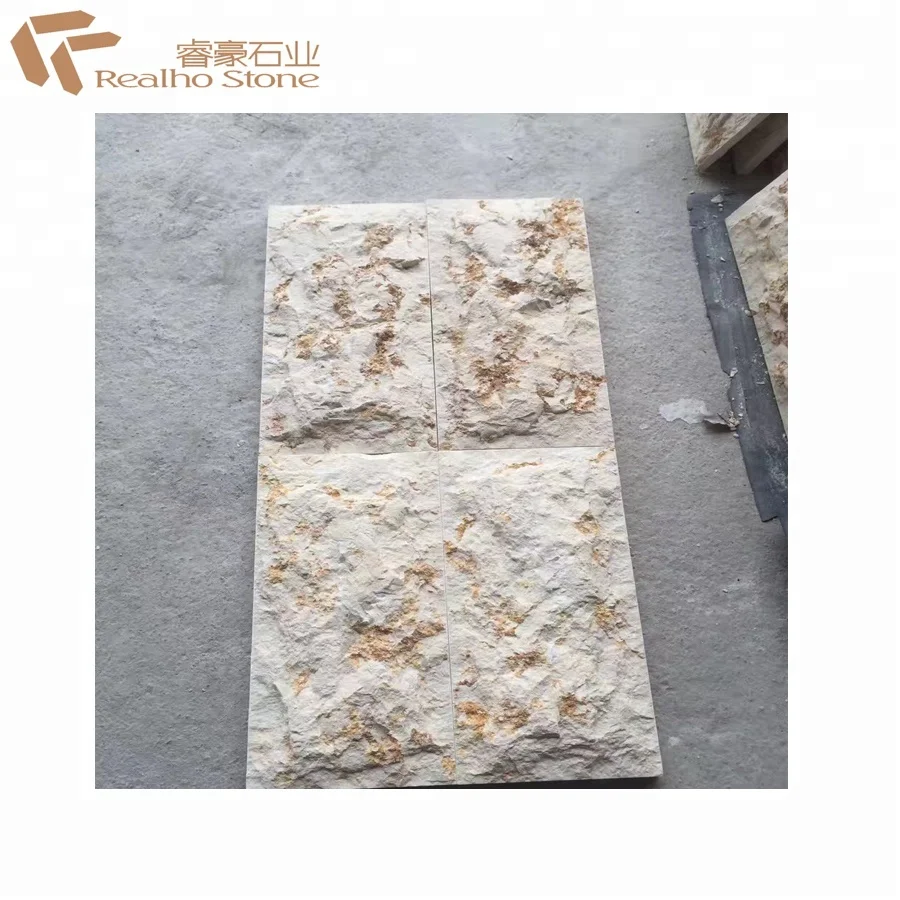 Cheap Price Natural Split Egypt Cream Color Marble Split Face Sunny Beige Marb Wall Tiles