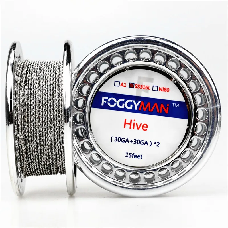 
Foggyman SS316L wire pre wrapped clapton Tiger Twist Hive fused clapton alien clapton flat mix twist resistance heating wire 