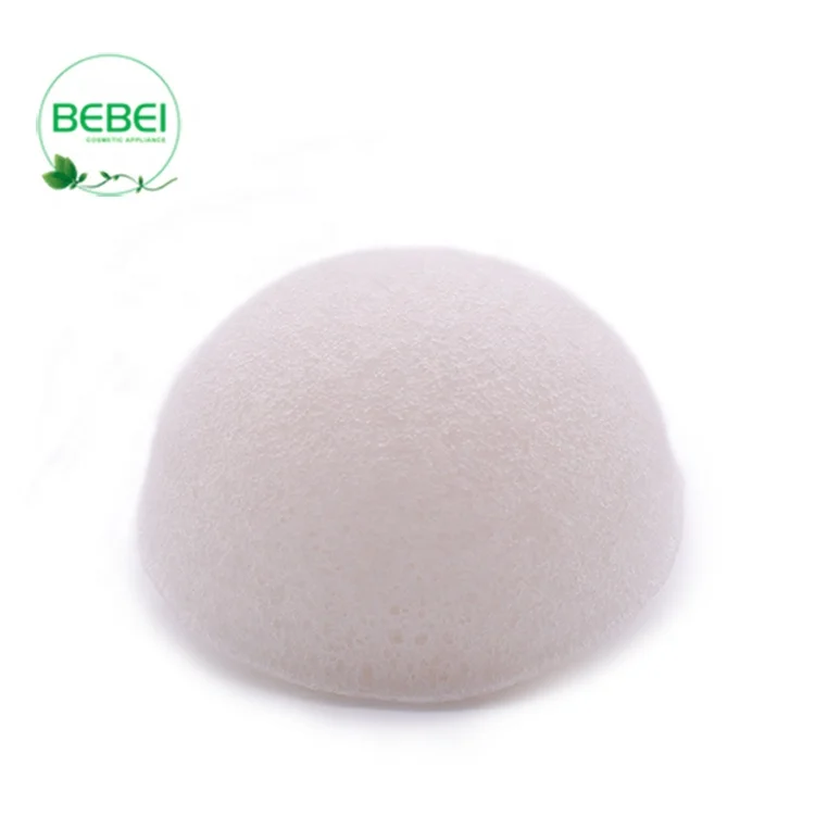 Private label cosmetics dropshipping half-ball shape freeze-drying konjac sponge