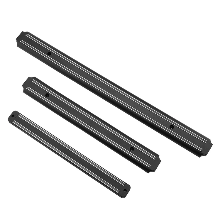 Kitchen Black Stainless Steel Magnetic Knife Holder Magnetic Knife Bar Knife Rack