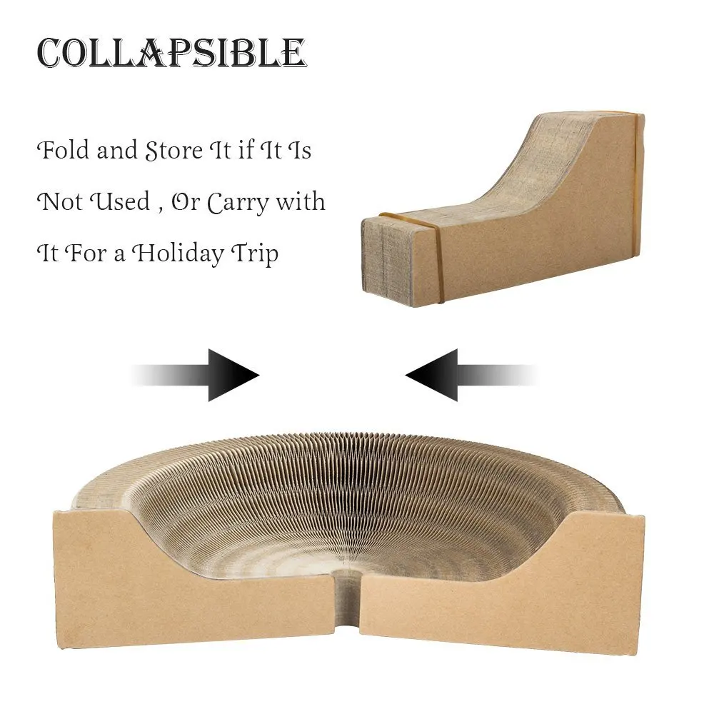 Fashion Style Various Shapes Foldable Corrugated Paper Cat Cardboard Scratcher