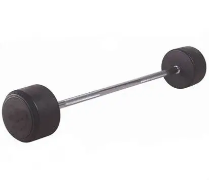 body building Fixed Straight Rubber Barbell
