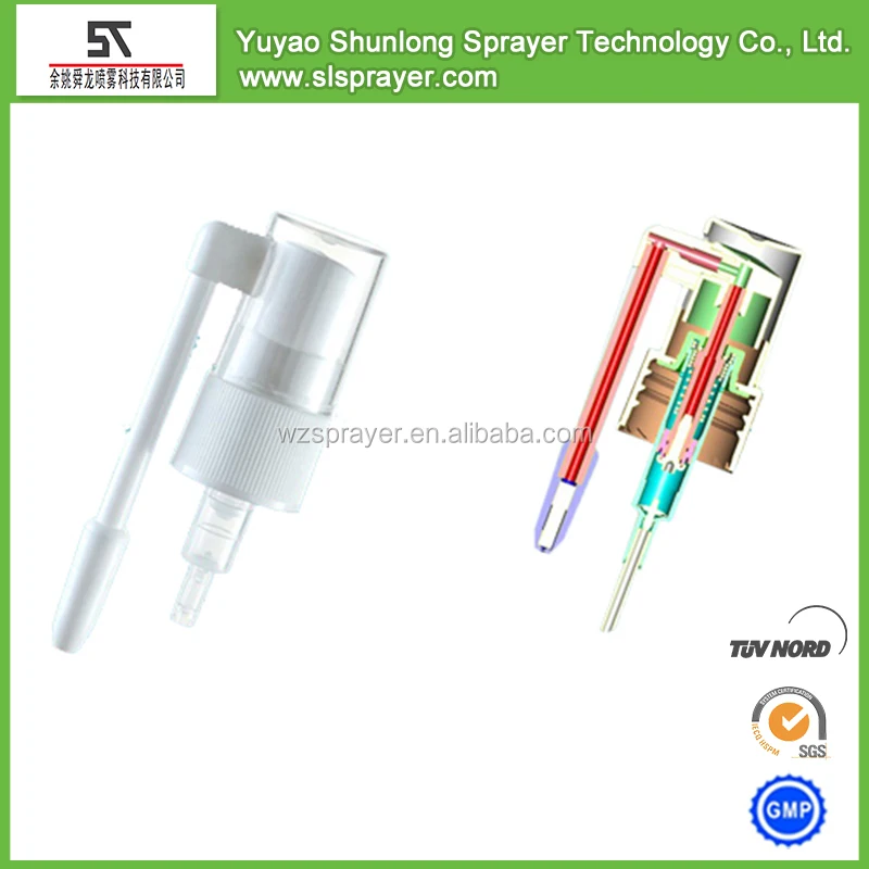 Plastic Pharmaceutical PP Medical Throat Sprayer, Oral Spray Pump with Throat Use for Mouth