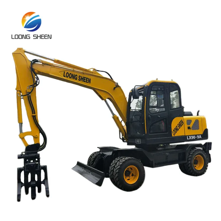 9 ton excavator machine wheel hydraulic excavator for sale