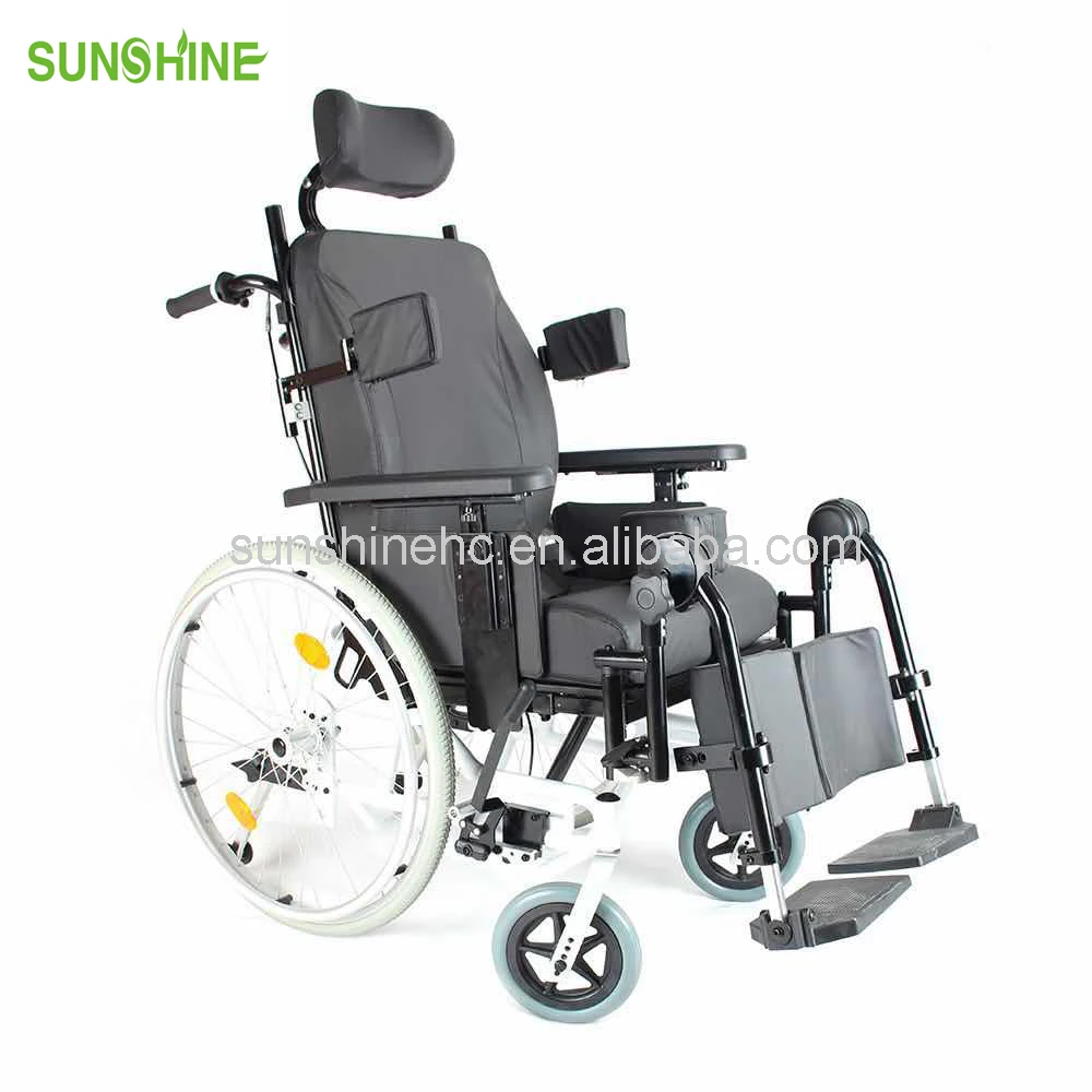 WH929S High End Wheelchair Hydraulically Adjustable Backrest Adult Tilt In Space Aluminum Wheelchair For Disabled