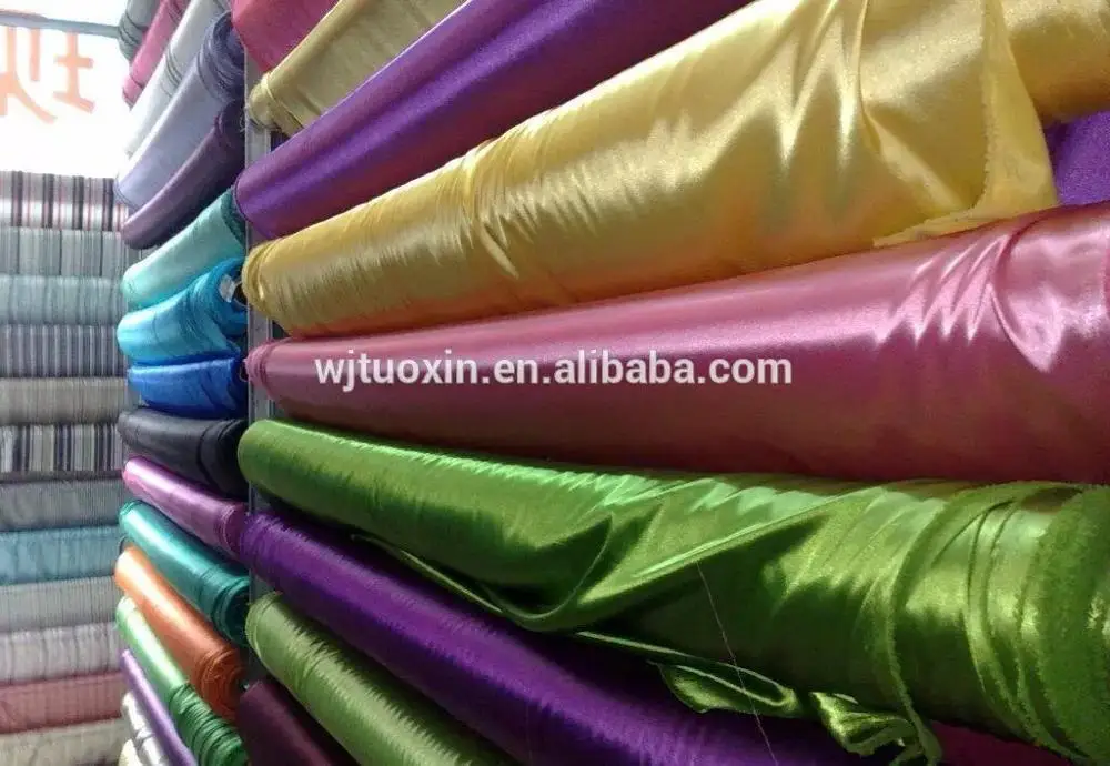 
polyester satin textile fabric/satin lining fabric for suit/acetate satin fabric 