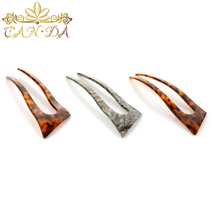 
Traditional design acetate u shaped women hair decoration hair stick Chinese style hair pins 