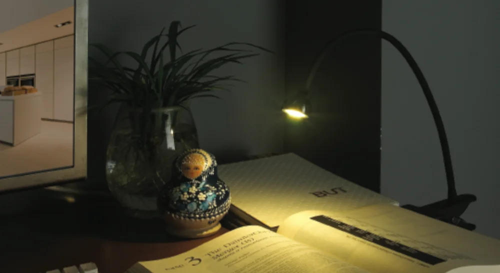 led reading light with line switch